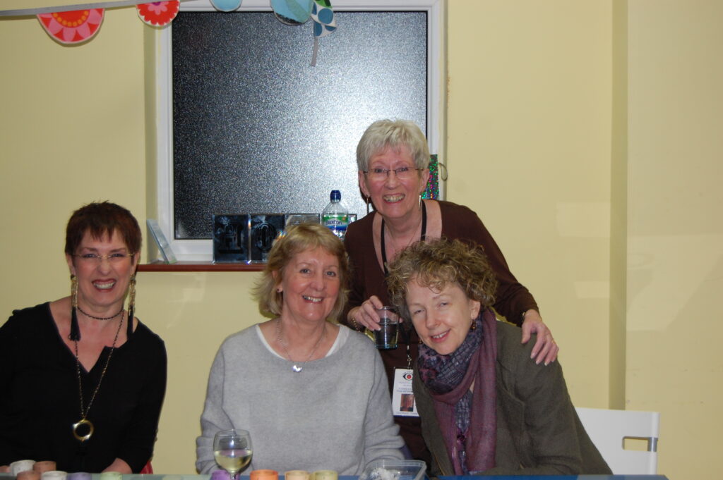 Helen and Carol with Dr. Deborah Broadbent and Jayne Bradley from St Paul’s Eye Hospital.