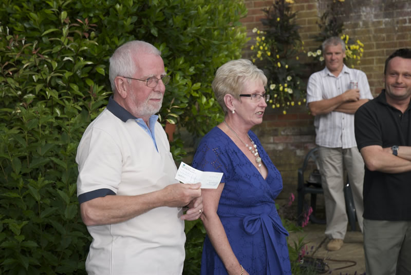 Paul and Carol Sherry thanking everyone.